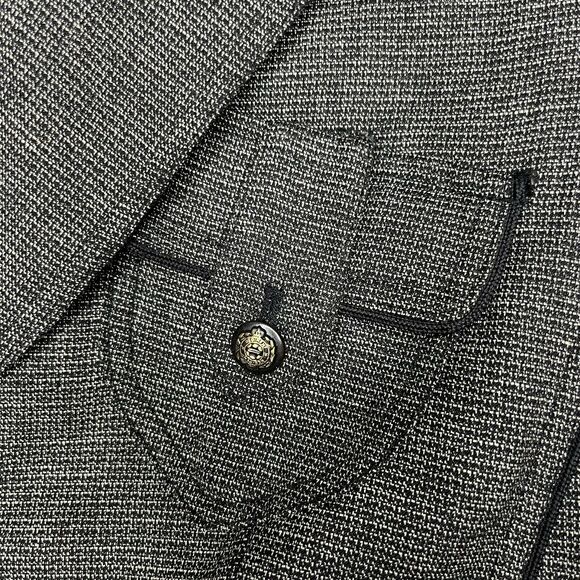 Apanage Linen Wool Blend Brown Military Style Blazer Jacket size 10 - Picture 5 of 7